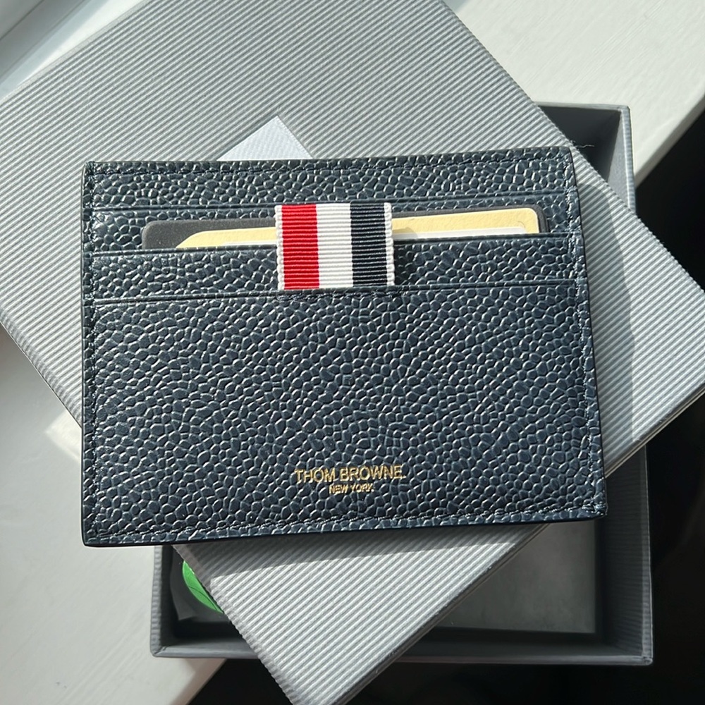 Brand new thin brown card case